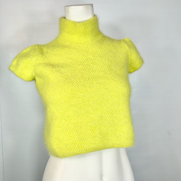 Tanya Taylor wool Turtle Neck Crop Top - Picture 1 of 3